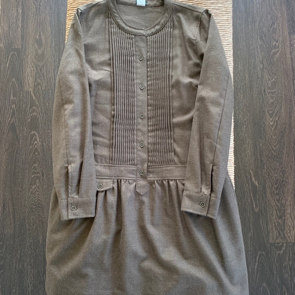 JCrew Factory wool blend drop-waist dress